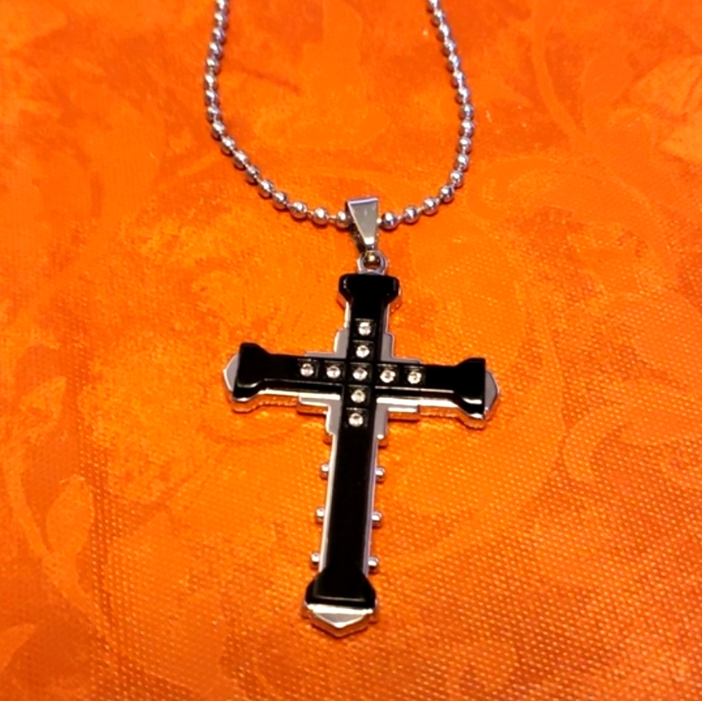 Male Cross Necklace. NWOT
